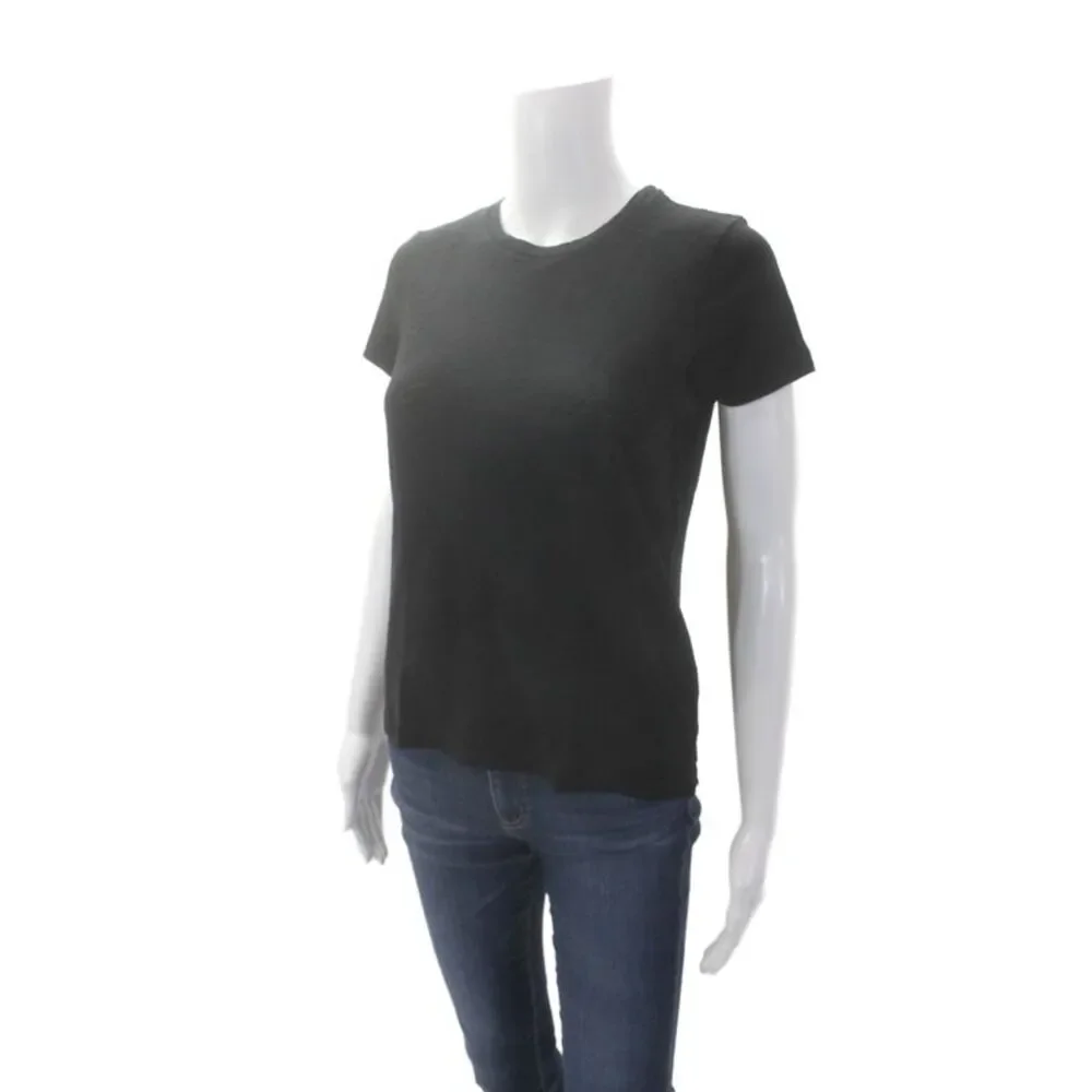 Goldie Womens Short Sleeve Solid Round Neck T Shirt Black Size XS - Picture 2 of 6